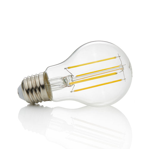 LED filamentpære E27 7W 806 lm klar varmhvit 2700K - Lindby forfra