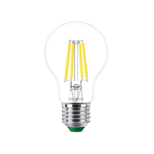 LED filamentpære E27 A60 2,3W 485lm 4000K klar - Philips forfra