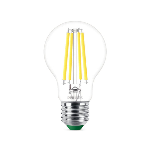 LED filamentpære E27 A60 4W 840lm 4000K klar Philips forfra