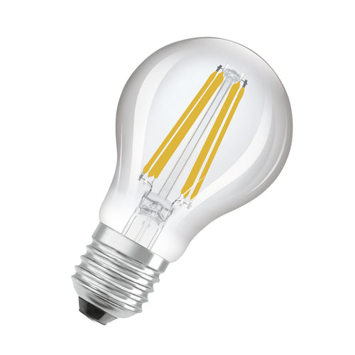 LED filamentpære E27 A60 7,2W 3000K 1521lm klar - OSRAM forfra