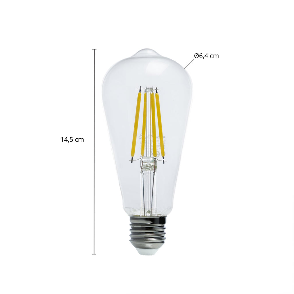 LED filamentpære E27 pæreform 3,8W 3000K 806lm klar - Arcchio detalj av filament