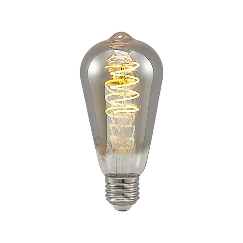 LED filamentpære E27 ST64 4W 1800K titan dimbar 5-pack bakside