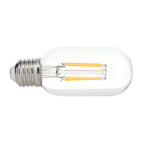 LED filamentpære E27 T45 8W 2700K dimbar klar - ORION forfra