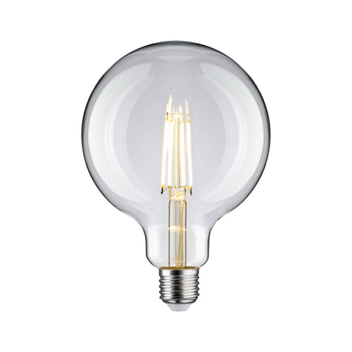 LED filamentpære G125 E27 9W 2700K 1055 lm klar Pauleen bakside
