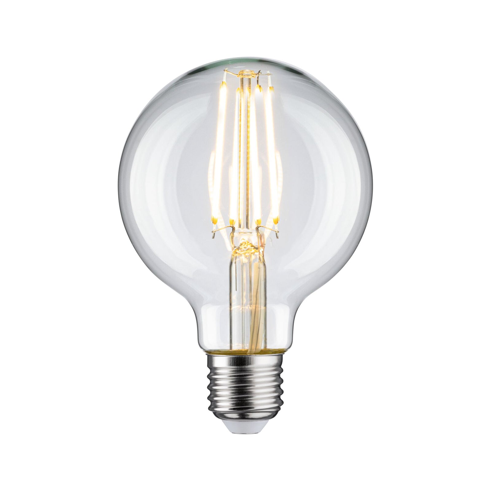 LED filamentpære G80 E27 7,5W 2700K klar front