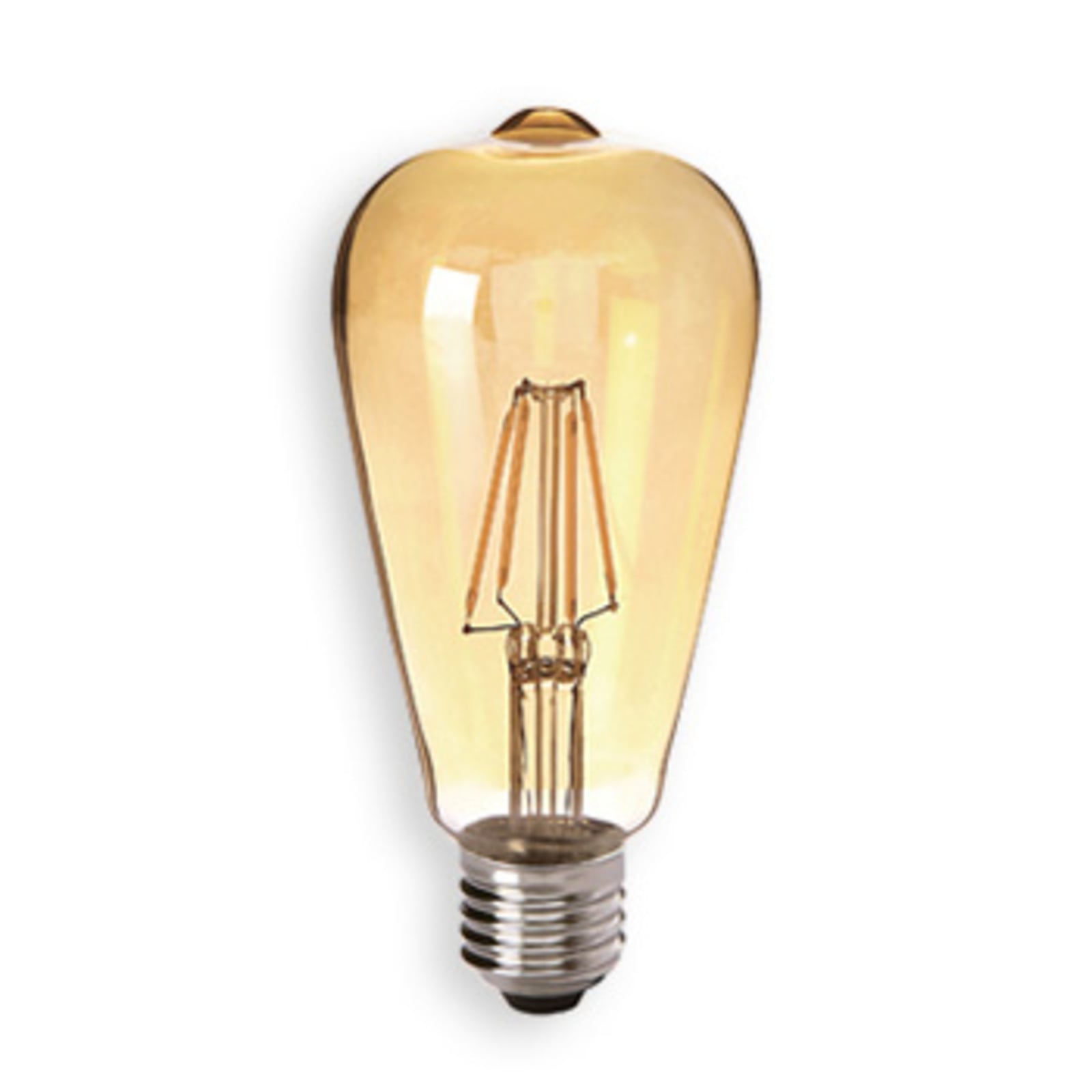 LED filamentpære rustika E27 4,5W 2500K gull klar fra Sylvania for varmt og dekorativt lys