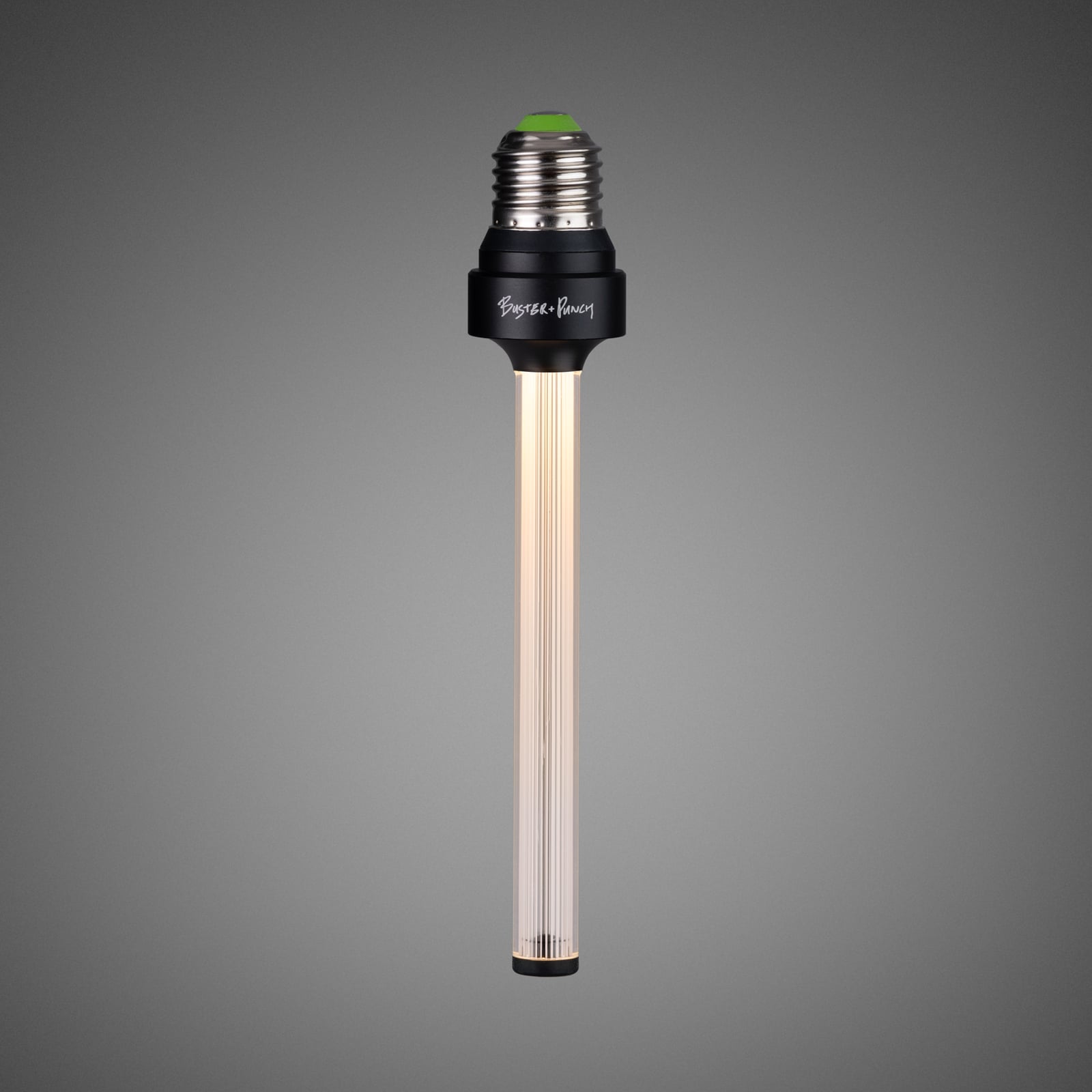 LED filamentpære Tube E27 5W 2700K dimbar klar - Buster + Punch forfra