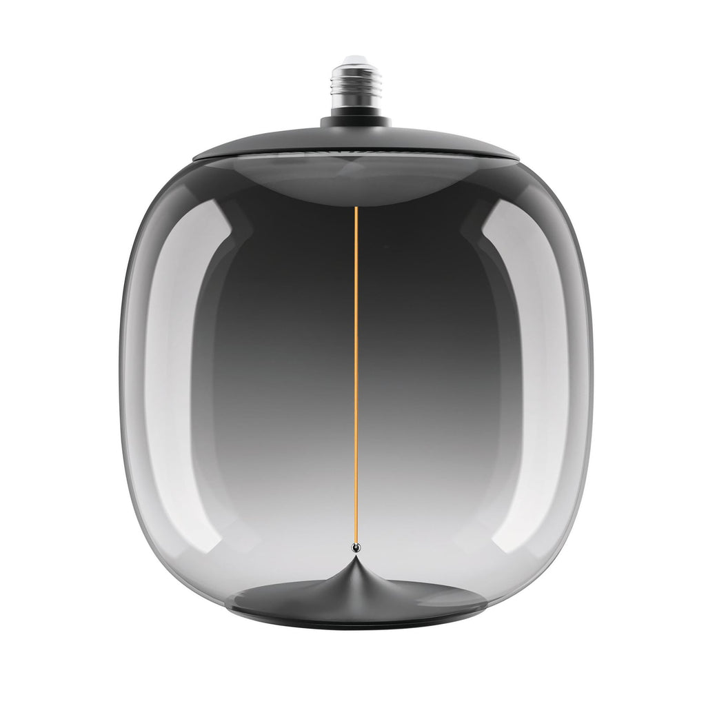LED filamentpære Vintage Big Oval E27 12W 1800K dimbar smoke forfra