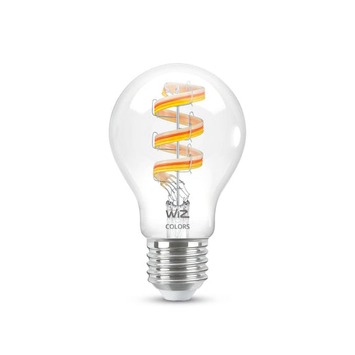 LED filamentpære A60 E27 6,3W RGBW dimbar WiFi klar - WiZ forfra