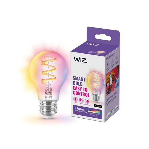 LED filamentpære A60 E27 6,3W RGBW dimbar WiFi klar - WiZ bakside