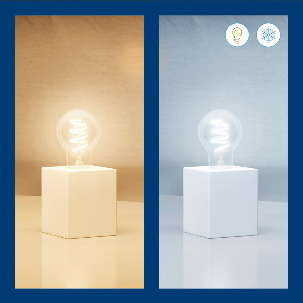 Detalj av LED filamentpære A60 E27 6,3W RGBW dimbar WiFi klar - WiZ