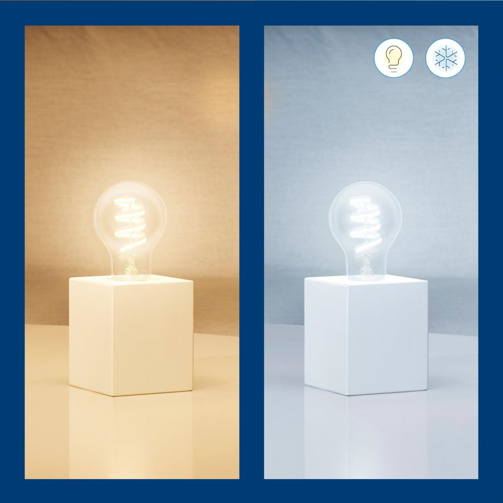Detalj av LED filamentpære A60 E27 6,3W RGBW dimbar WiFi klar - WiZ