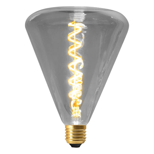 LED filamentpære Dilly E27 4W 2200K dimbar grå tonet glass forfra