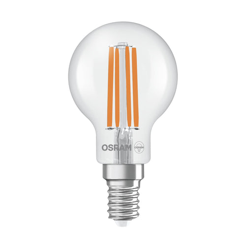 LED filamentpære dråpeform E14 2,2W 4000K klar OSRAM forfra