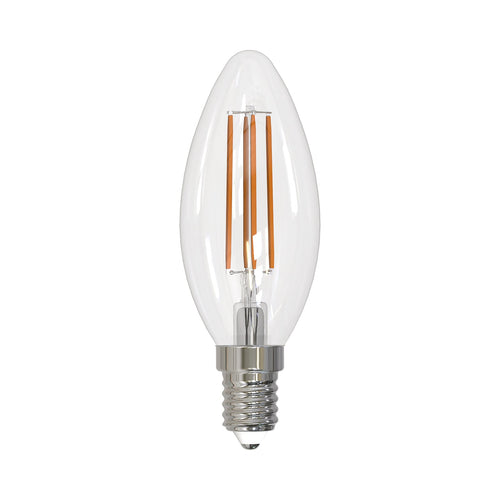 LED filamentpære E14 2,2W 3000K kronelysform klar 10-pk montert