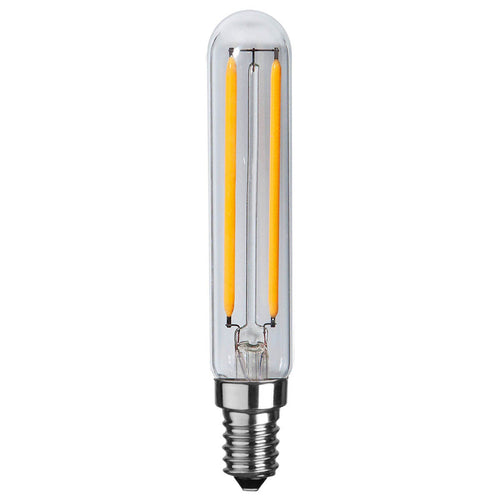 LED filamentpære E14 3,3W 2700K rørform Ra90 dimbar STAR TRADING bakside