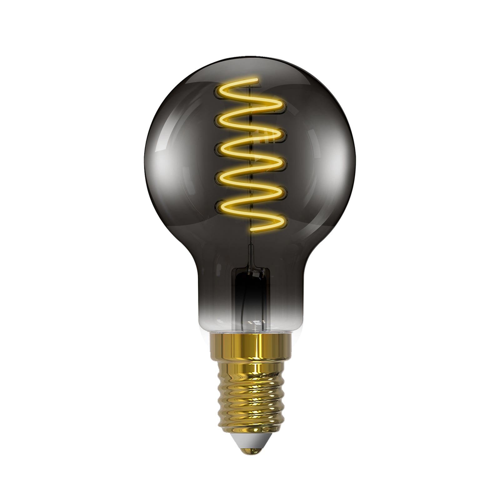 LED filamentpære E14 4,9W 1800K dimbar røykgrå - Arcchio forfra