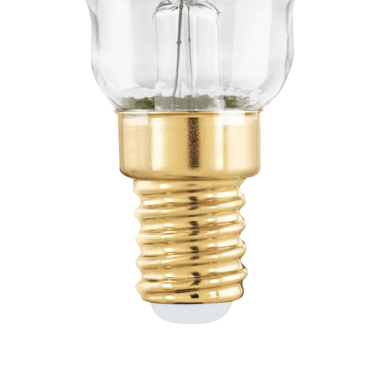 LED filamentpære E14 4W 2000K dimbar røykgrå dråpeform bakside