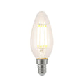 LED filamentpære E14 4W kronelysform 2700K dimbar klar Arcchio forfra