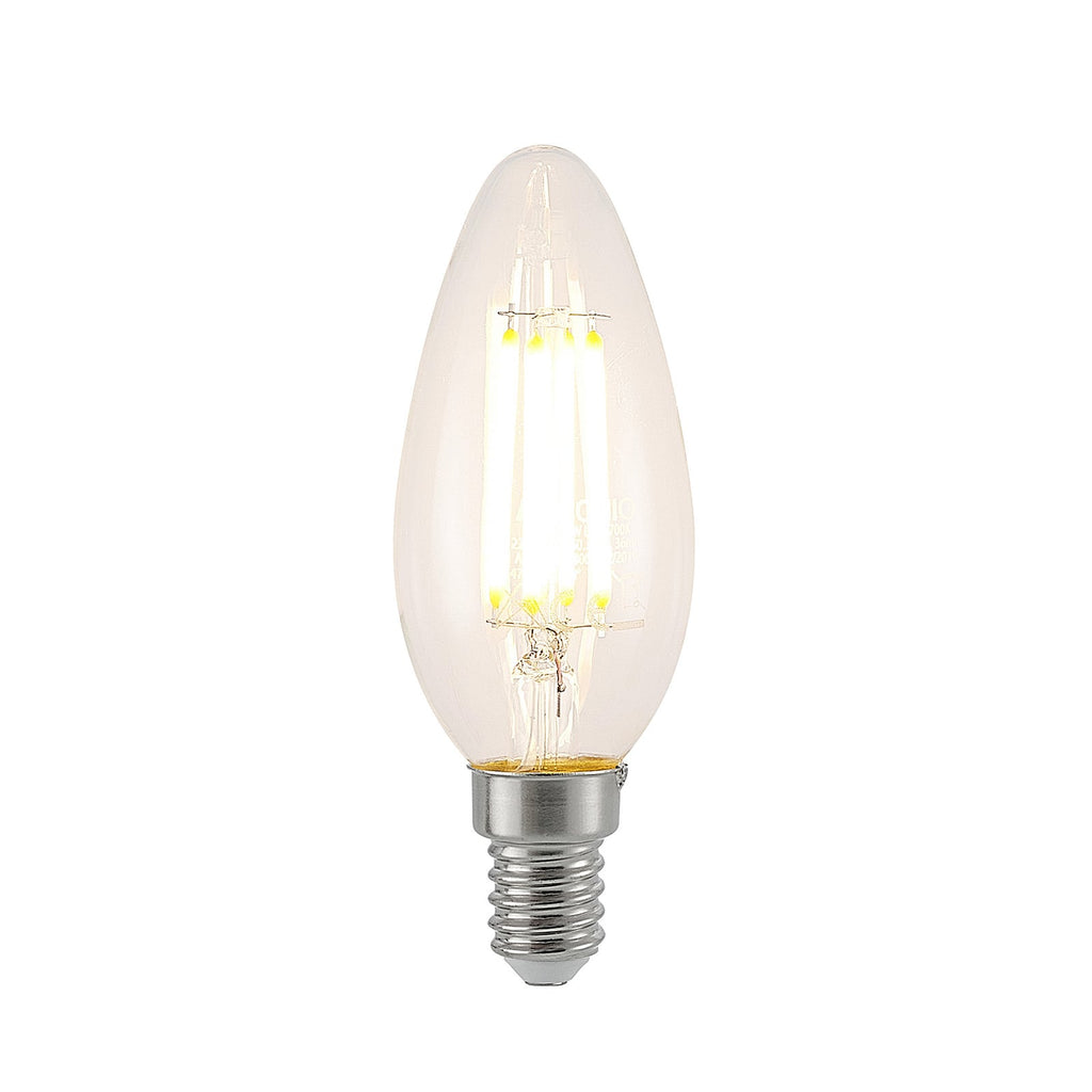 LED filamentpære E14 4W kronelysform 2700K dimbar klar - Arcchio