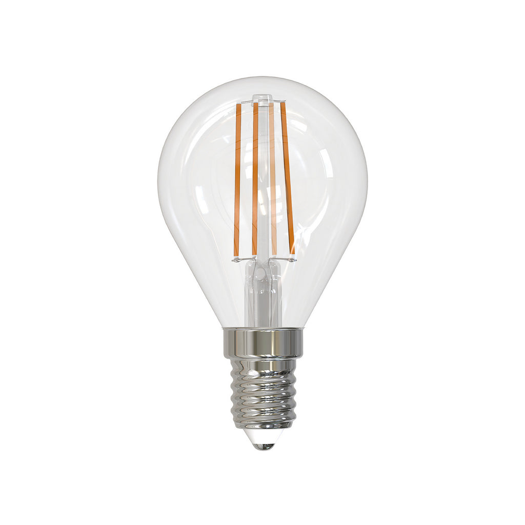 LED filamentpære E14 dråpeform 4W 2700K dimbar klar 3-pk bakside
