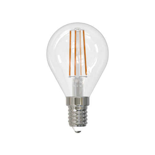 LED filamentpære E14 dråpeform 4W 2700K dimbar klar 3-pk bakside