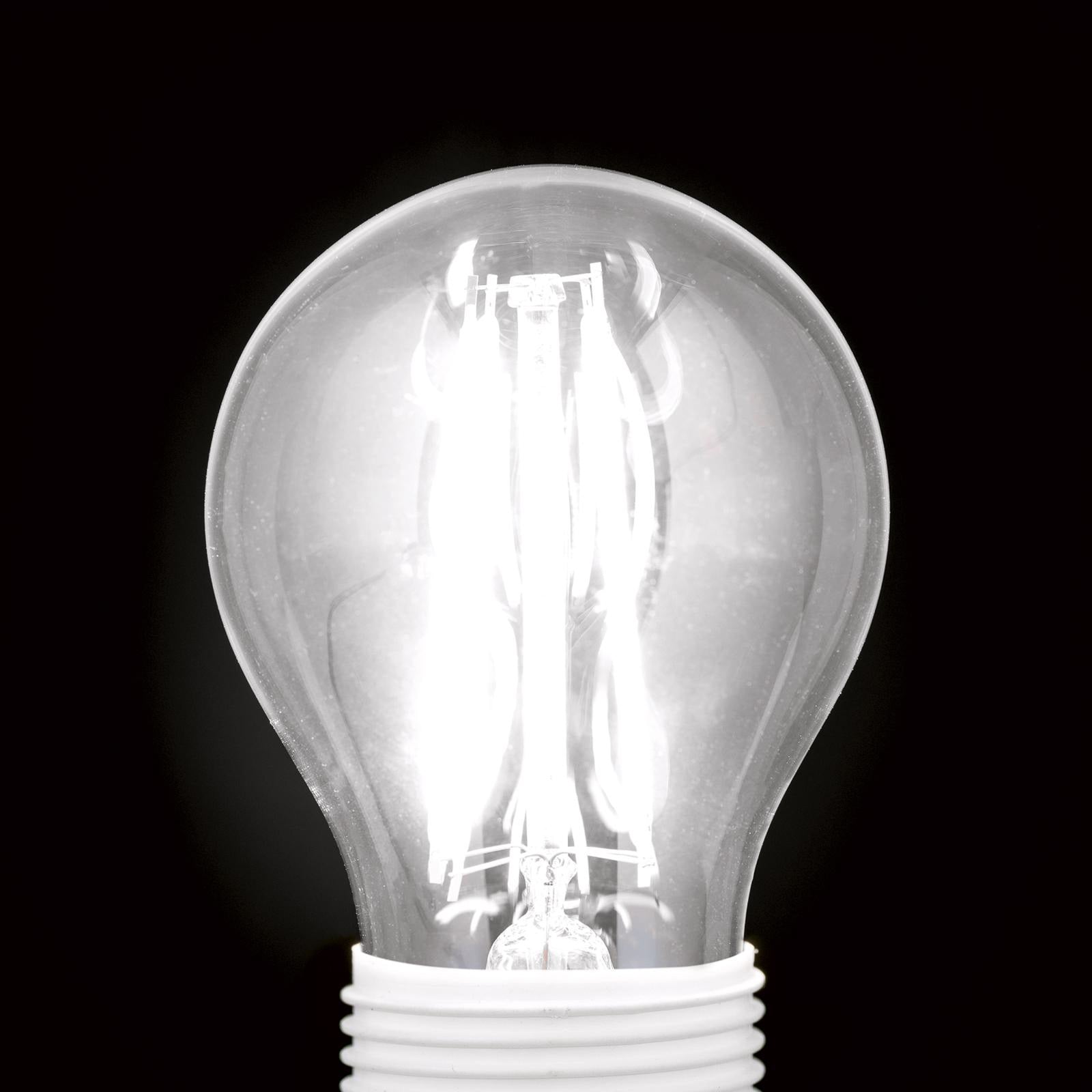 Detaljbilde av LED filamentpære E14 G45 klar 6W 2700K 720lm dimbar - ORION