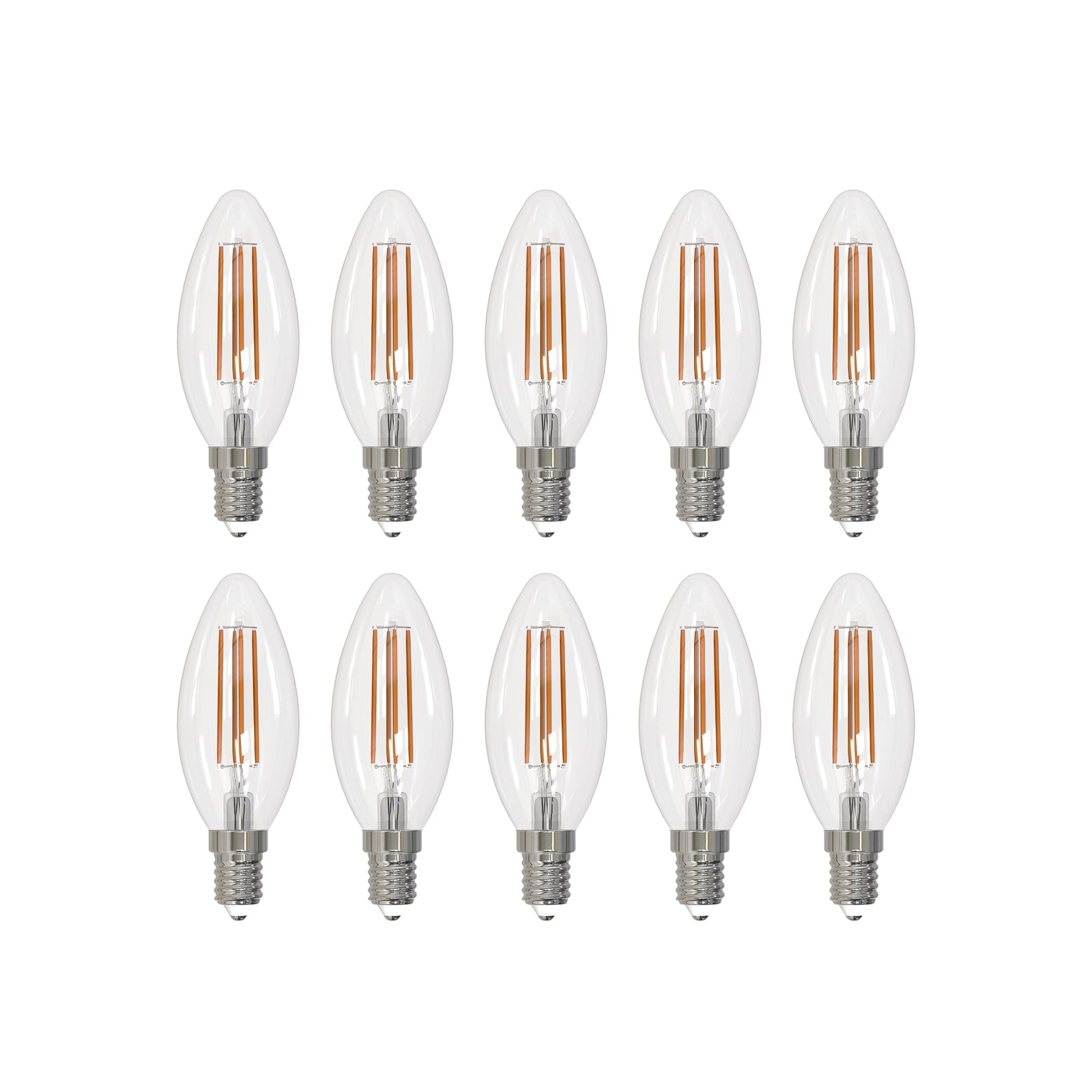 LED filamentpære E14 kronelysform 2,2W 2700K klar 10-pk - Arcchio forfra