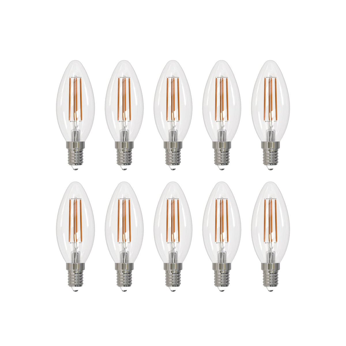 LED filamentpære E14 kronelysform 2,2W 2700K klar 10-pk - Arcchio forfra