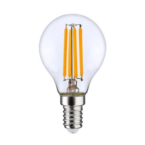LED filamentpære E14 P45 4W 2700K dimbar klar 3-pk bakside