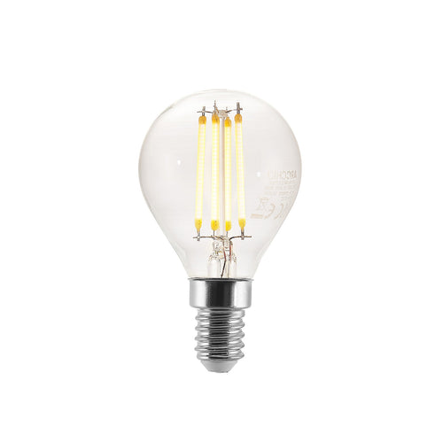LED filamentpære E14 P45 4W 2700K klar dimbar - Arcchio forfra