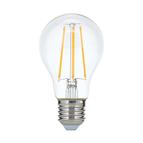 LED filamentpære E27 pæreform 10W 2700K dimbar klar - ORION bakside