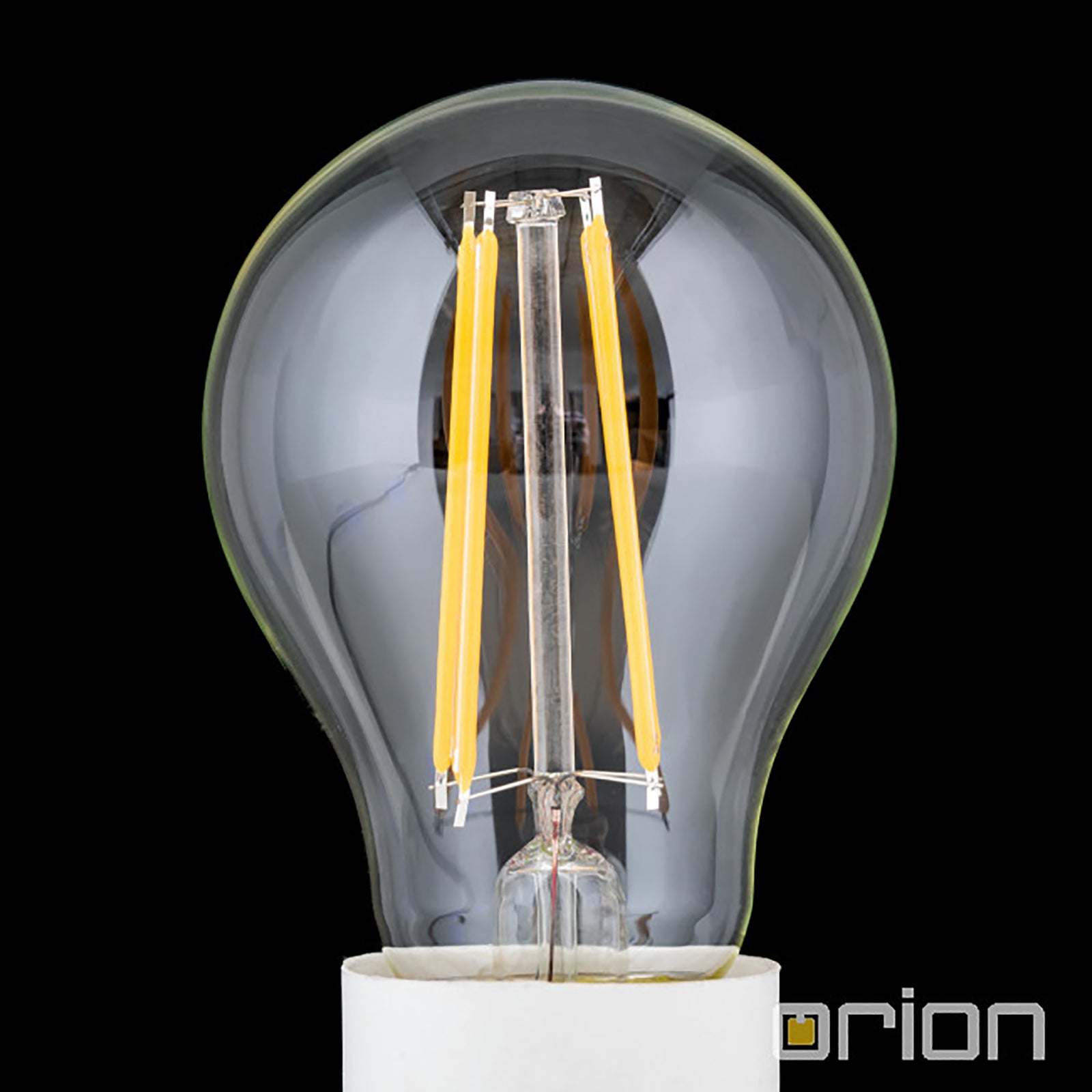 LED filamentpære E27 pæreform 10W 2700K dimbar klar - ORION nærbilde filament