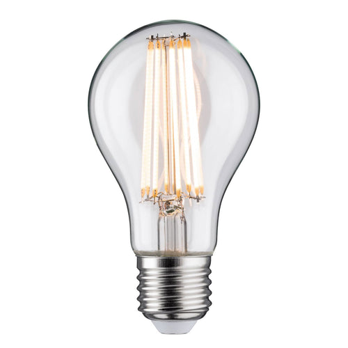 LED filamentpære E27 11,5W 2700K klar pæreform Paulmann forfra