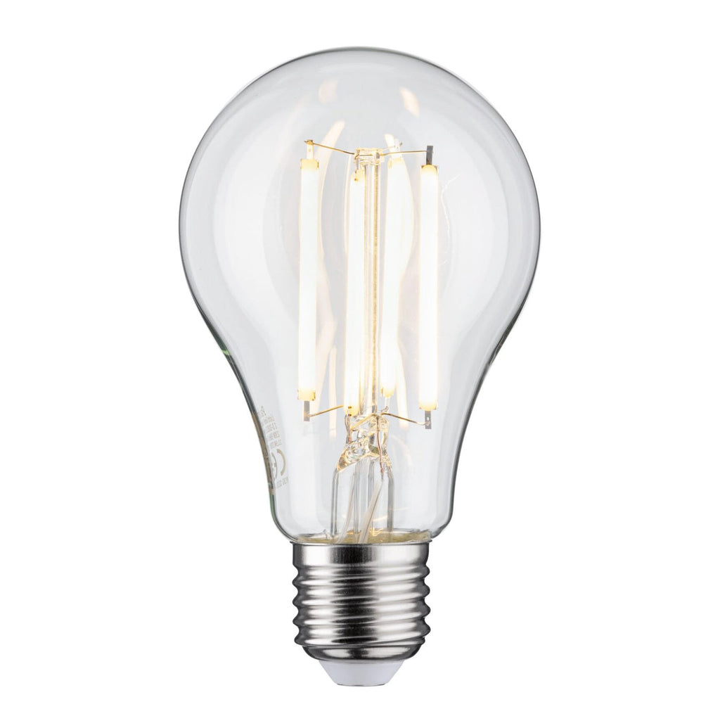 Montert LED filamentpære E27 11,5W 2700K klar pæreform Paulmann i lampe