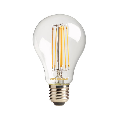 LED filamentpære E27 11W 2700K 1521lm klar ToLEDo A67 - Sylvania forfra