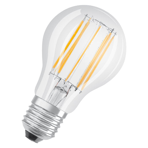 LED filamentpære E27 11W 4000K 1521lm klar 3-pakning forfra