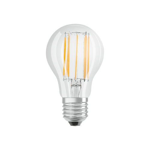 LED filamentpære E27 11W klar 2700K 1521lm 2-pakning - OSRAM forfra