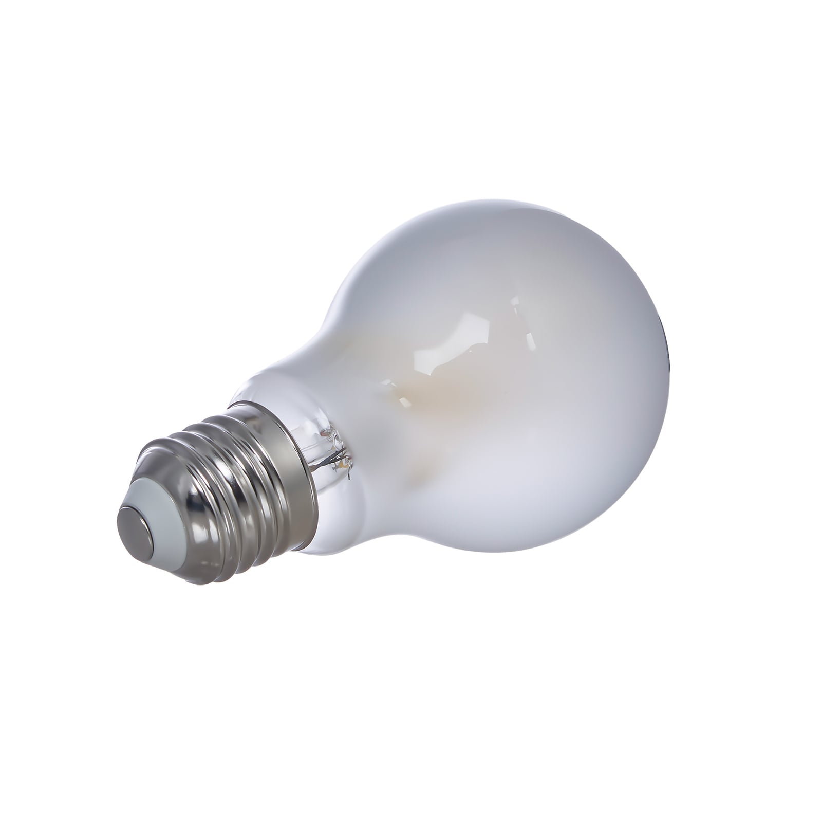 LED filamentpære E27 2,2W 2700K matt opal Arcchio montert i lampe
