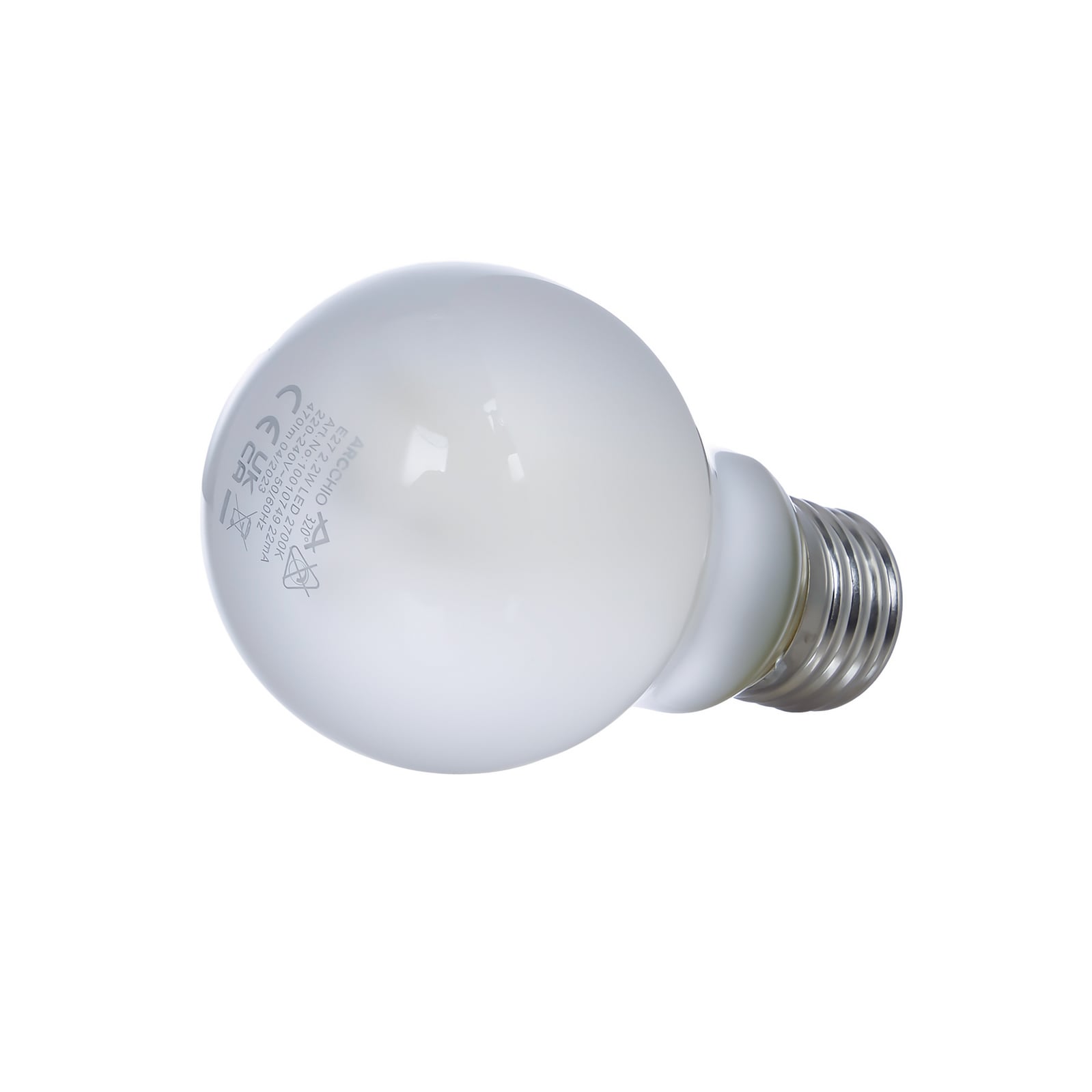 Nærbilde av LED filamentpære E27 2,2W 2700K matt opal Arcchio