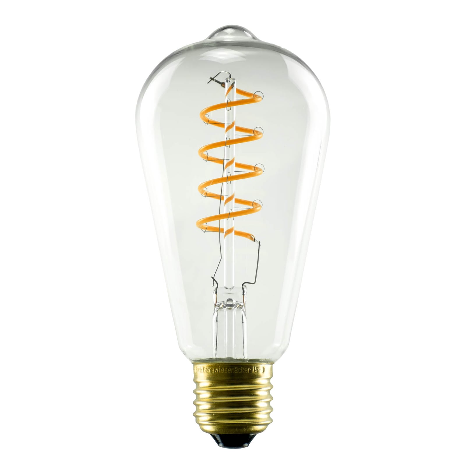 LED filamentpære E27 3,2W 2200K dimbar klar rustika - SEGULA forfra