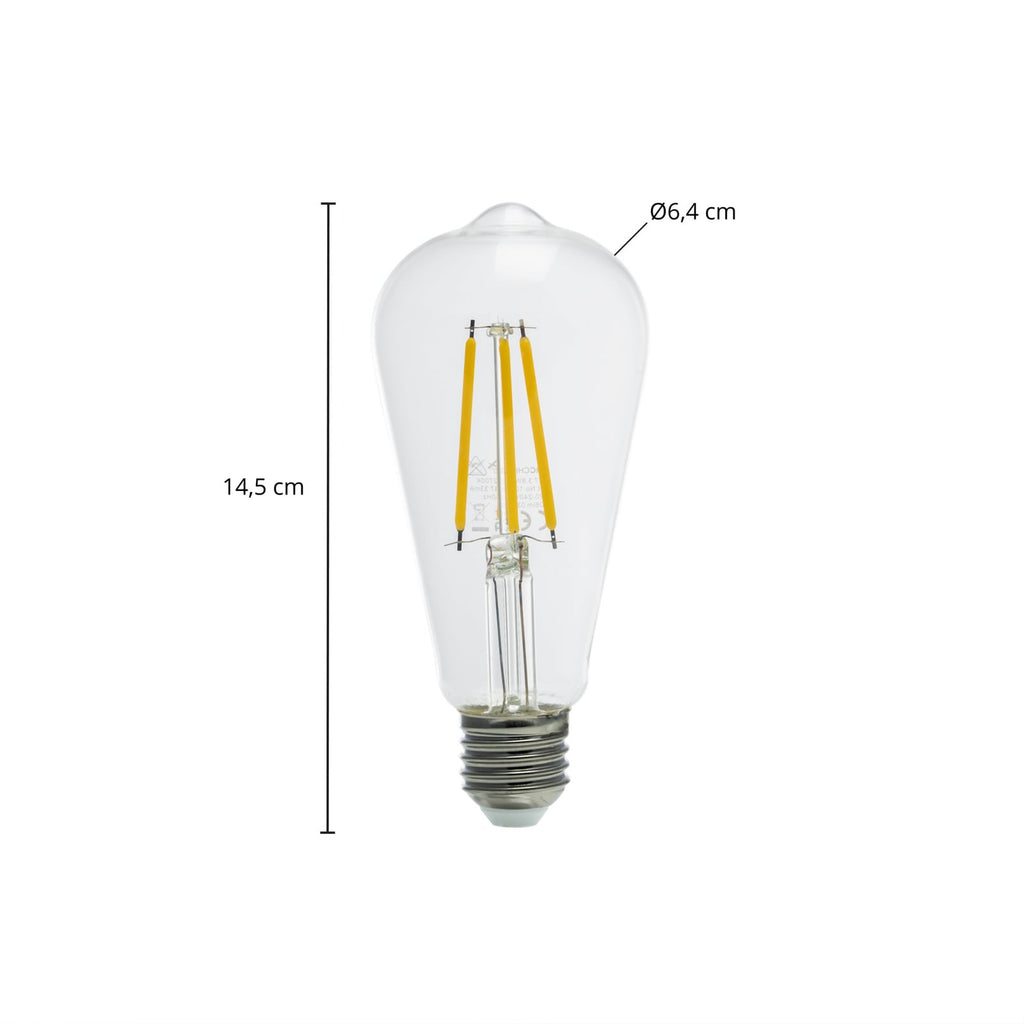 LED filamentpære E27 pæreform 3,8W 2700K 806lm klar - Arcchio detalj av filament