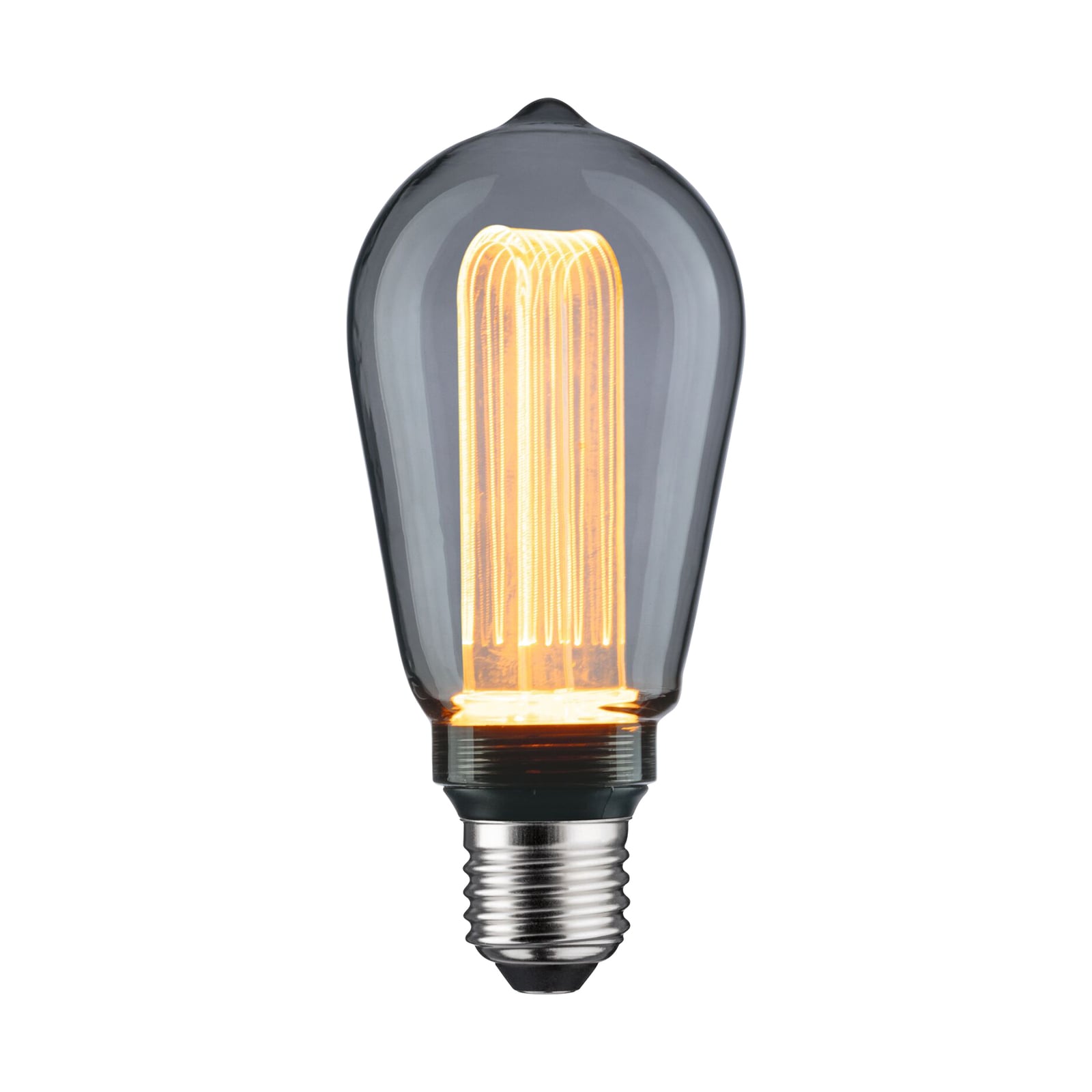 LED filamentpære E27 3,5W 1800K ST64 røykfarget Paulmann forfra