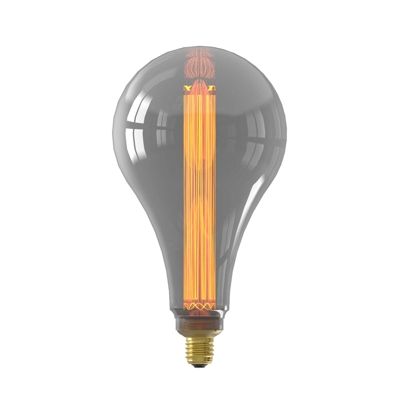 LED filamentpære E27 3,5W 2000K dimbar røykgrå Ø16,5 cm - Calex forfra