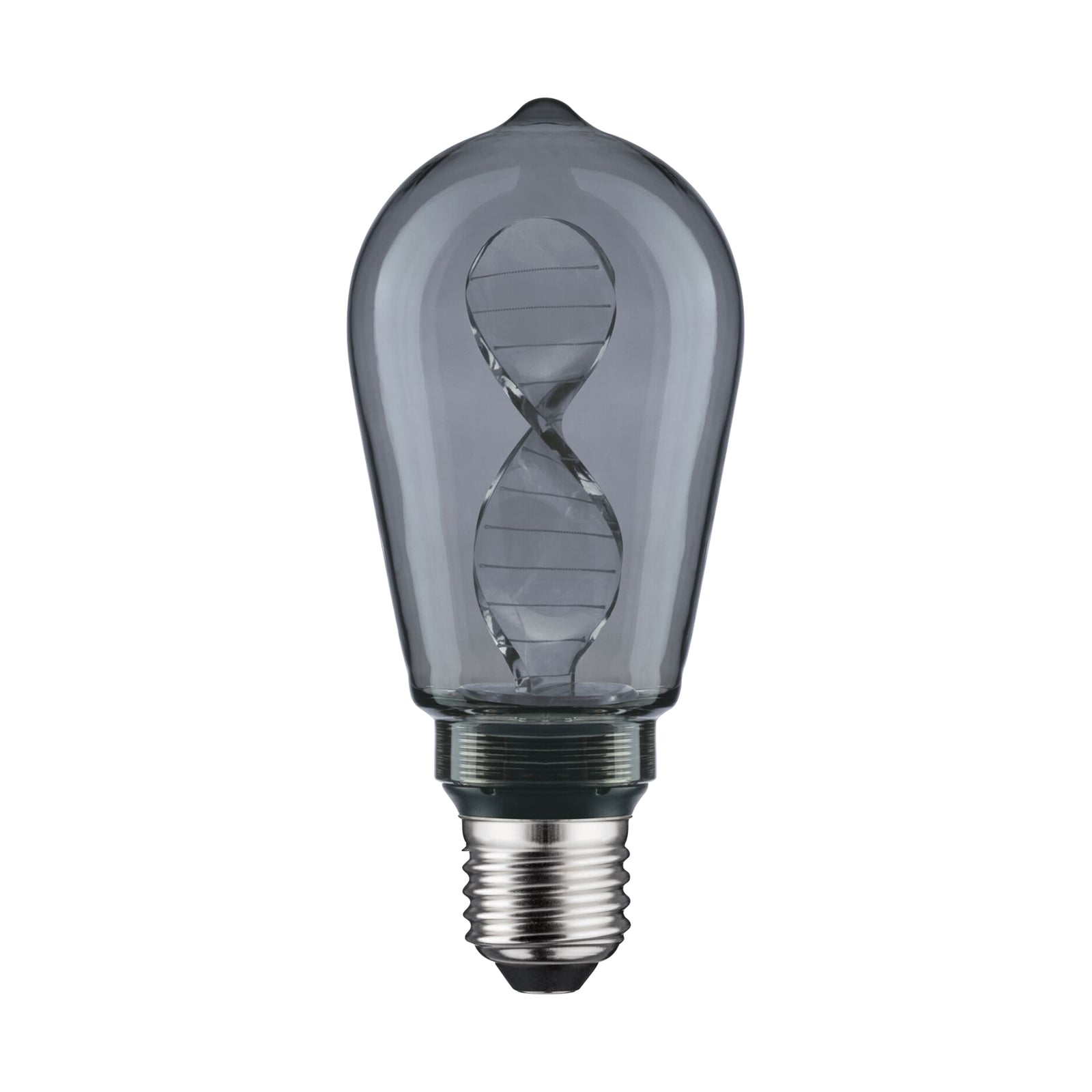 LED filamentpære E27 3,5W Helix 1800K ST64 røykfarget bakside