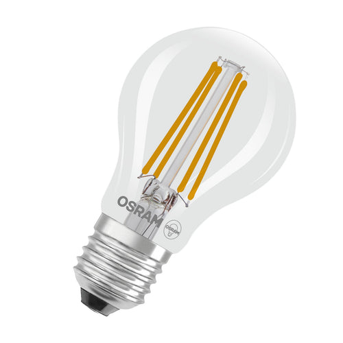 LED filamentpære E27 3,8W 2700K klar 806lm OSRAM bakside