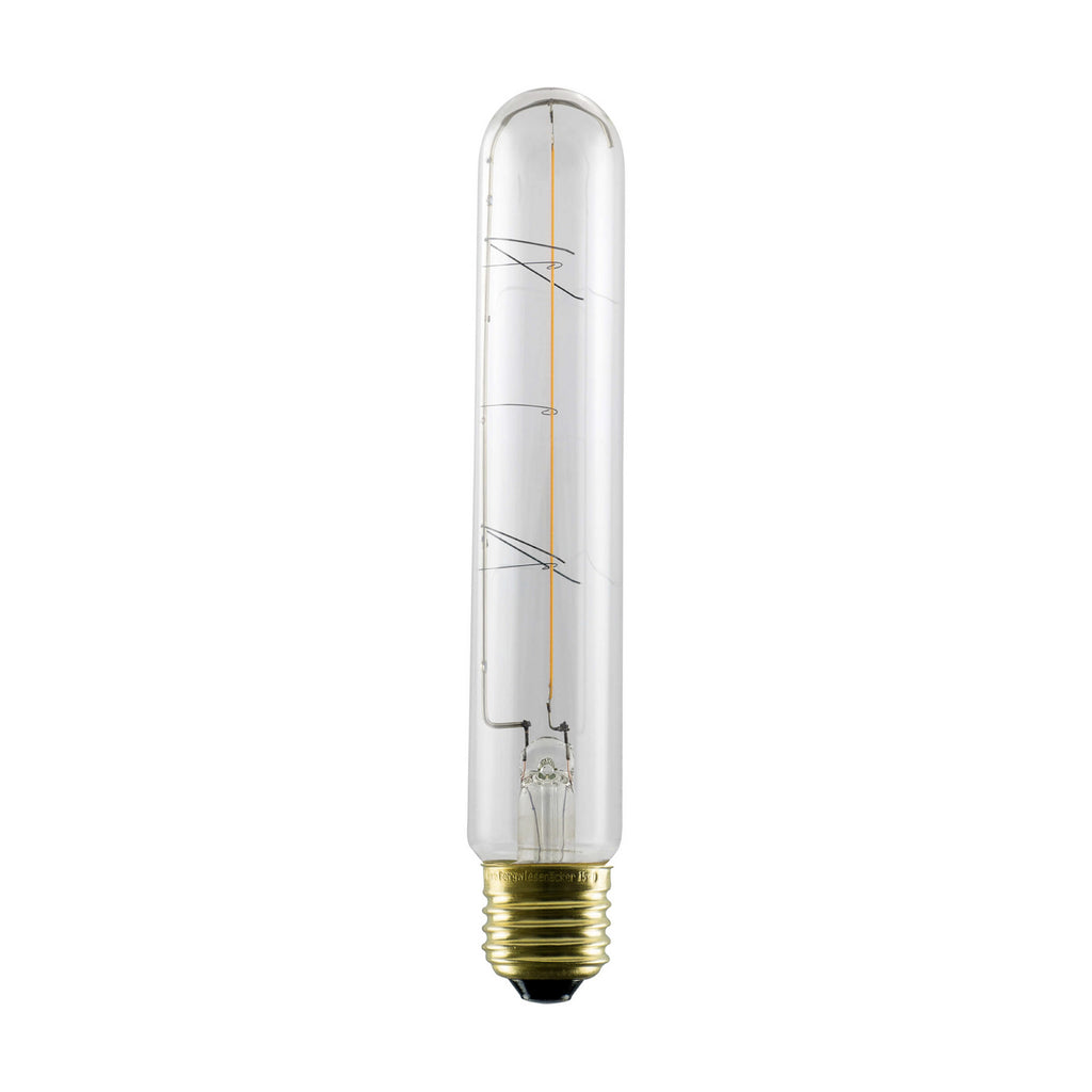 LED filamentpære E27 3W 2200K dimbar rørform klar - SEGULA forfra