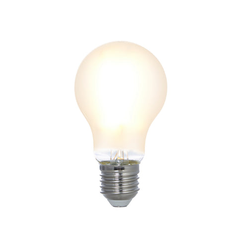 LED filamentpære E27 4,9W 2700K matt opal Arcchio bakside