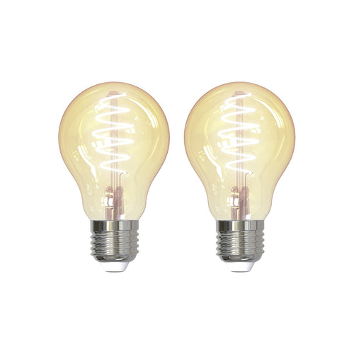 LED filamentpære E27 4,9W ZigBee Tuya Hue amber fra LUUMR forfra