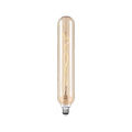 LED filamentpære E27 4W rørform amber dimbar 2700K - Lucande forfra